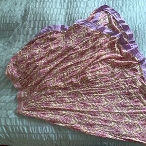 asymmetrical printed skirt